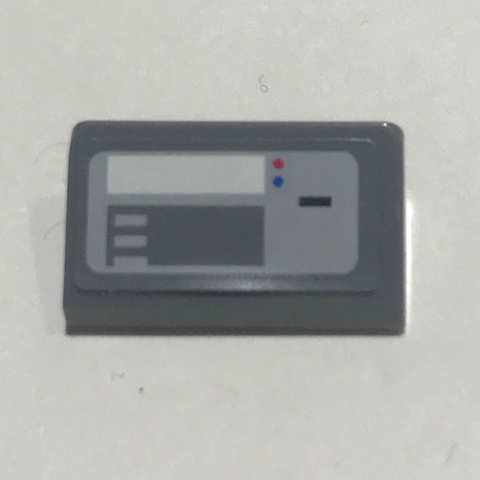Lego Slope 30 1 x 2 x 2/3 with SW Control Panel, White Stripe, Red and Blue Buttons Pattern (Sticker) - Set 10221