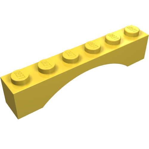 Lego Brick Arch 1 x 6 / Yellow
