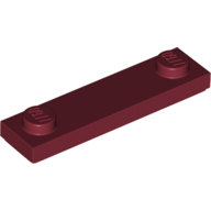 Lego Plate Special 1 x 4 with 2 Studs with Groove [New Underside] / Dark Red