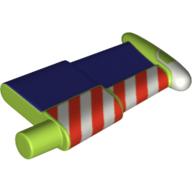 Lego Wing for Spacesuit with Red and White Stripes and Purple Wing Surface (Buzz Lightyear) / Lime