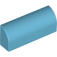 Lego Brick Curved 1 x 4 x 1 1/3 No Studs / Medium Azure