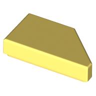 Lego Tile 1 x 2 with Stud Notch Left / Bright Light Yellow