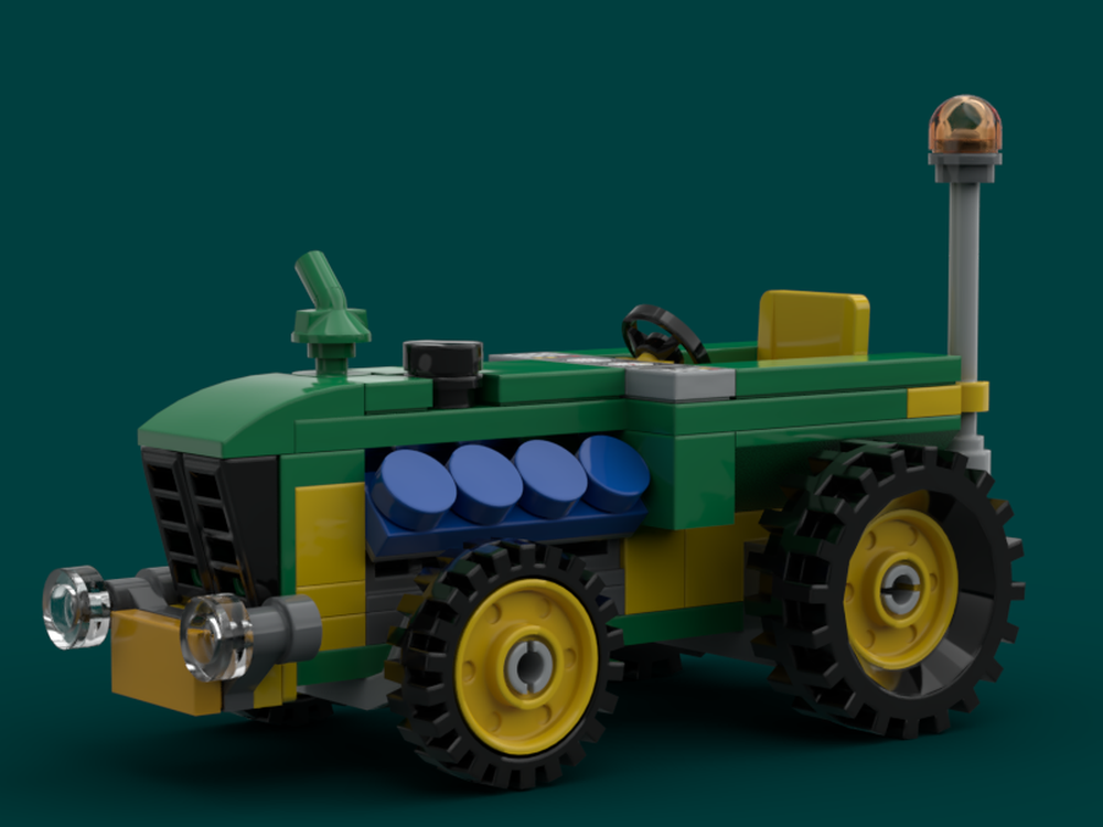 Lego tracteur style john deere sans cabine