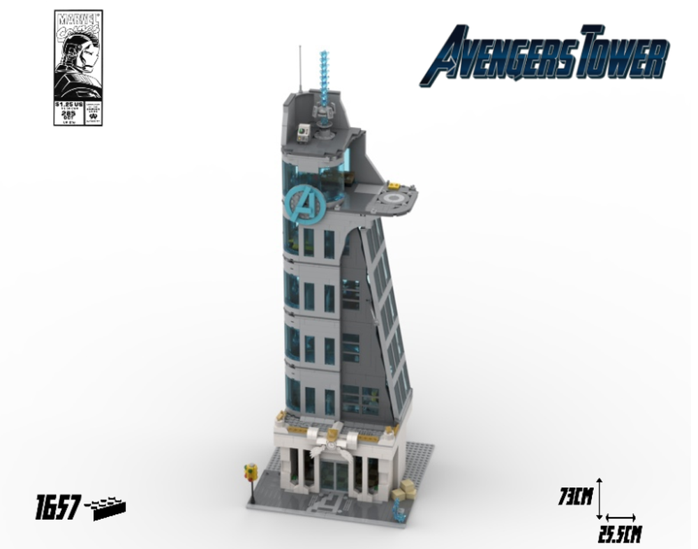 Lego Avengers Tower Daily Bugle Sized Modular