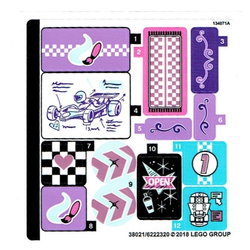 Lego Sticker Sheet for Set 41351-1 / [No Color/Any Color]