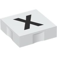 Lego Duplo Tile 2 x 2 with Capital 'X' Print