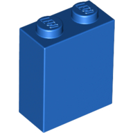 Lego Brick 1 x 2 x 2 with Inside Stud Holder / Blue