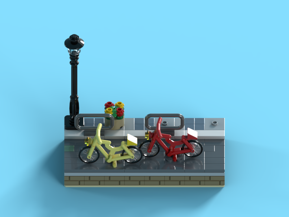 Lego A small strett with Bycicle