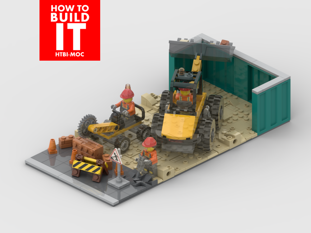 Lego Modular Construction Site Display for set 60450 + 952502