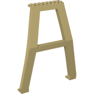 Lego Support Crane Stand Double without Studs on Cross-Brace / Tan