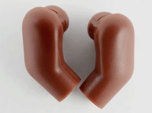 Lego Arm, (Matching Left and Right) Pair / Reddish Brown