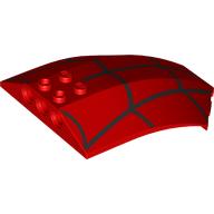 Lego Windscreen 8 x 6 x 2 Curved with Spider-Man Webs Print