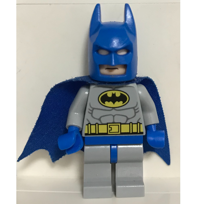 Lego Batman, Light Bluish Gray Suit, Blue Cowl and Cape