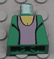 Lego Torso Spider-Man Blazer over Light Violet Top Pattern (Mary Jane 2) / Green