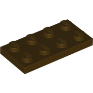 Lego Plate 2 x 4 / Dark Brown