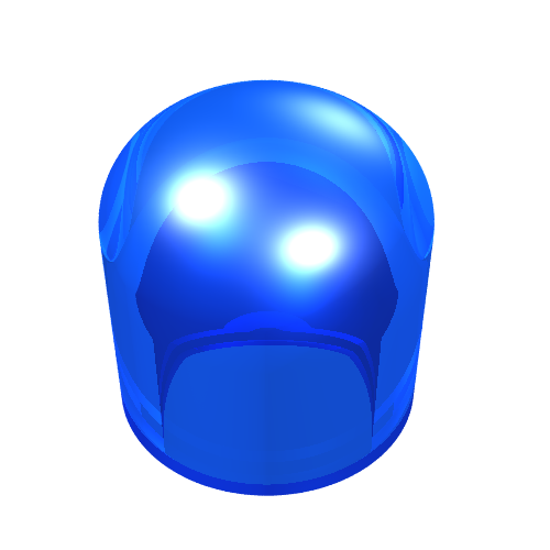 Lego Brick Round 1 x 1 x 2/3 Light Bulb Cover / Trans-Dark Blue