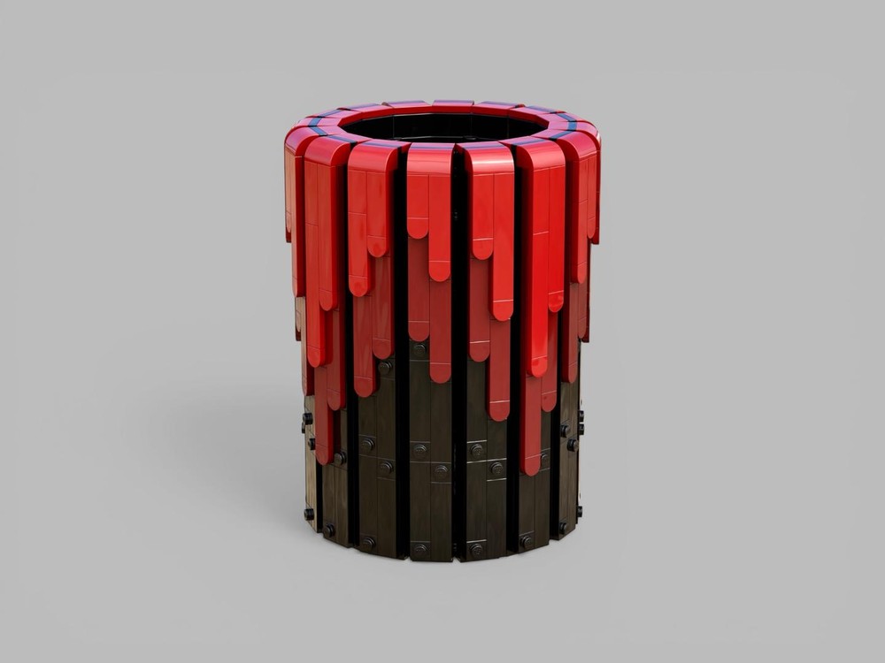 Lego Drip Vase 2 v2 - A Bloody Good Short Vase with Studs