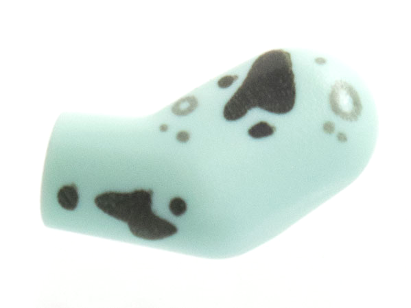 Lego Arm, Left with Dark Bluish Gray Splotches Pattern / Light Aqua