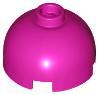 Lego Brick, Round 2 x 2 Dome Top / Magenta