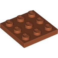 Lego Plate 3 x 3 / Dark Orange