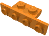 Lego Bracket 1 x 2 - 1 x 4 [Square Corners] / Orange