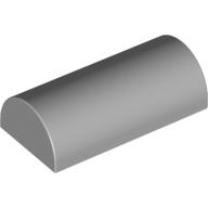 Lego Brick Curved 2 x 4 Double, No Studs, with Groove / Light Nougat