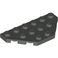 Lego Wedge Plate 3 x 6 Cut Corners / Dark Gray