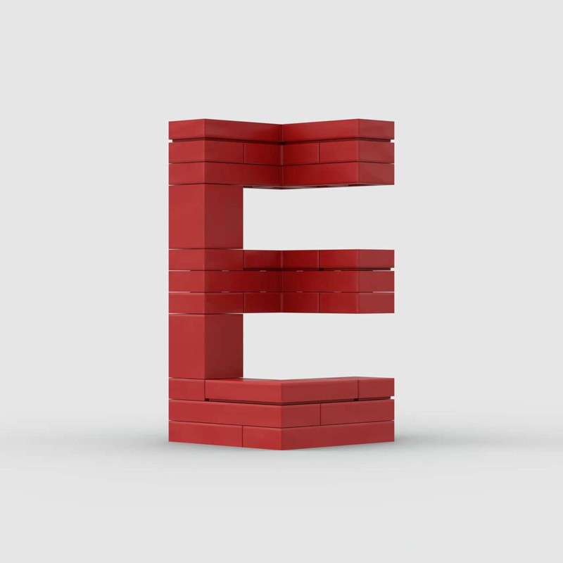 Lego 3D Letter E 3x3x5