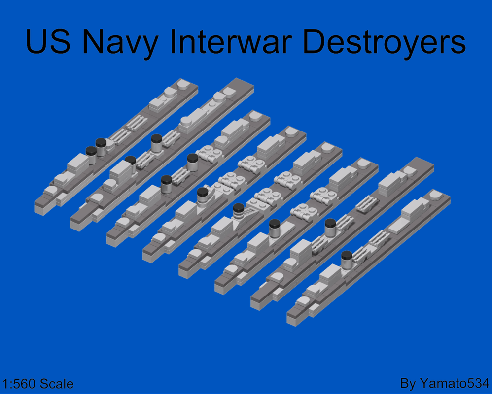 Lego 1:560 Scale US interwar Destroyers
