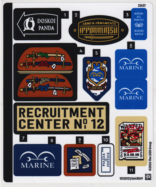Lego Sticker Sheet for Set 75642-1