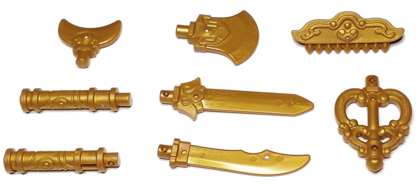 Lego Minifigure, Weapon Pack Monkie Kid, Swords and Accessories, 8 in Bag (Multipack)