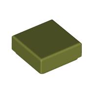 Lego Tile 1 x 1 with Groove / Olive Green