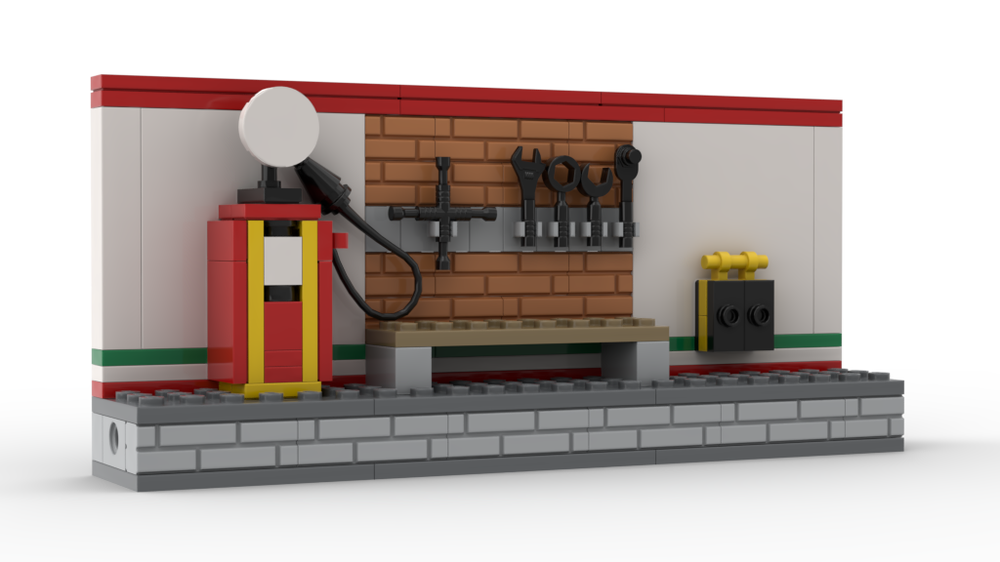 Lego Ferrari Ultimate Garage Modular Background Diorama - Gantry