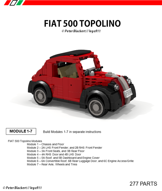 Lego FIAT 500 Topolino - Miniland 1:21 - Basic