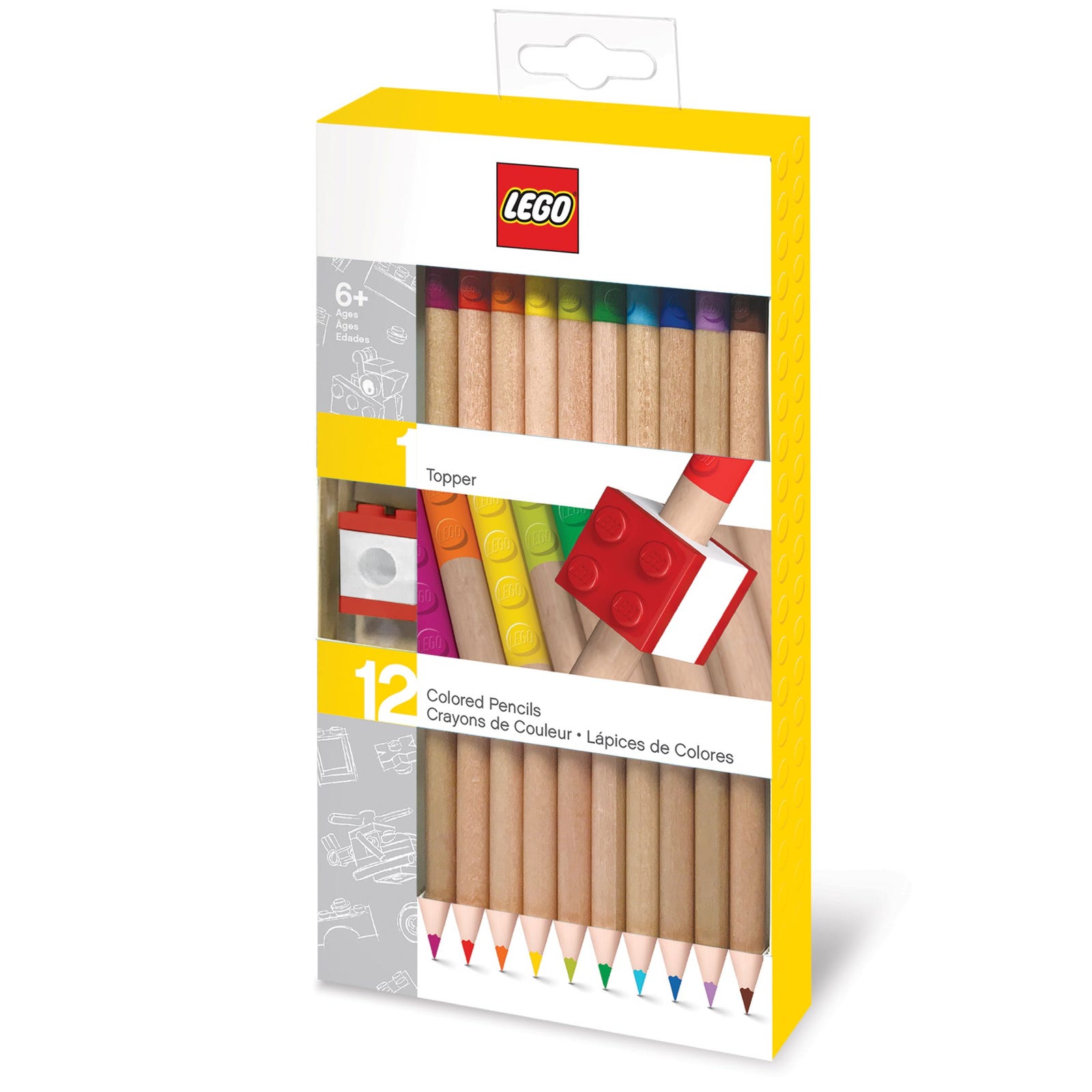 Lego 2.0 12-Pack Colored Pencils With Topper