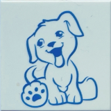 Lego Tile 2 x 2 with Puppy / Dog Pattern