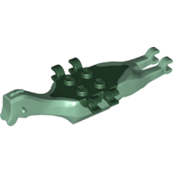Lego Animal Body Part, Dinosaur, Pteranodon Body, 4 Studs, 6 Clips with Dark Green Top
