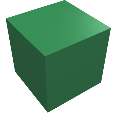 Lego Minifig Head Special, Cube [Plain] / Green