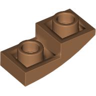 Lego Brick Curved Inverted 2 x 1 / Medium Nougat