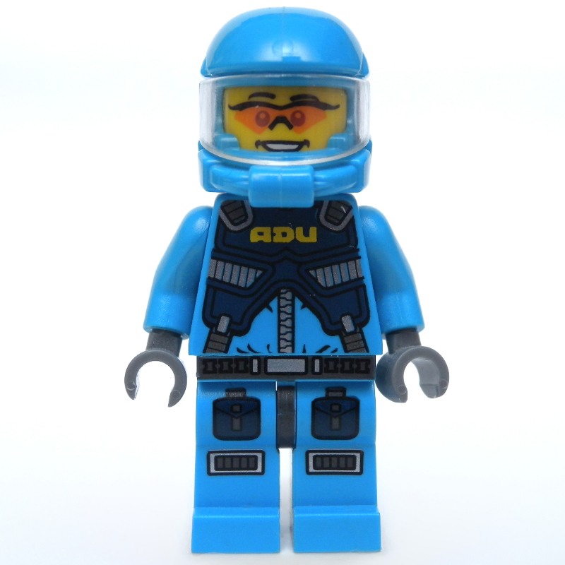 Lego ADU Soldier, Orange Sunglasses, Azure Hips