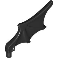 Lego Animal Body Part, Bat Wing with Shaft [Chima Bat Wing] / Black