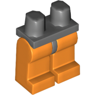 Lego Hips and Orange Legs / Dark Bluish Gray