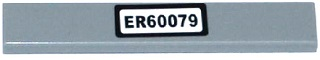 Lego Tile 1 x 6 with 'ER60079' Pattern (Sticker) - Set 60079