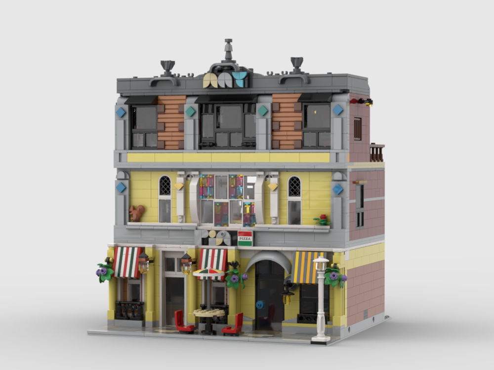 Lego Art school and PiA pizza, Lego 10312 alternate build