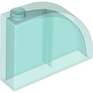 Lego Brick Curved 1 x 4 x 3 / Trans-Light Blue