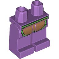 Lego Hips and Medium Lavender Legs with Medium Nougat Apron, Bright Green Trim print / Medium Lavender