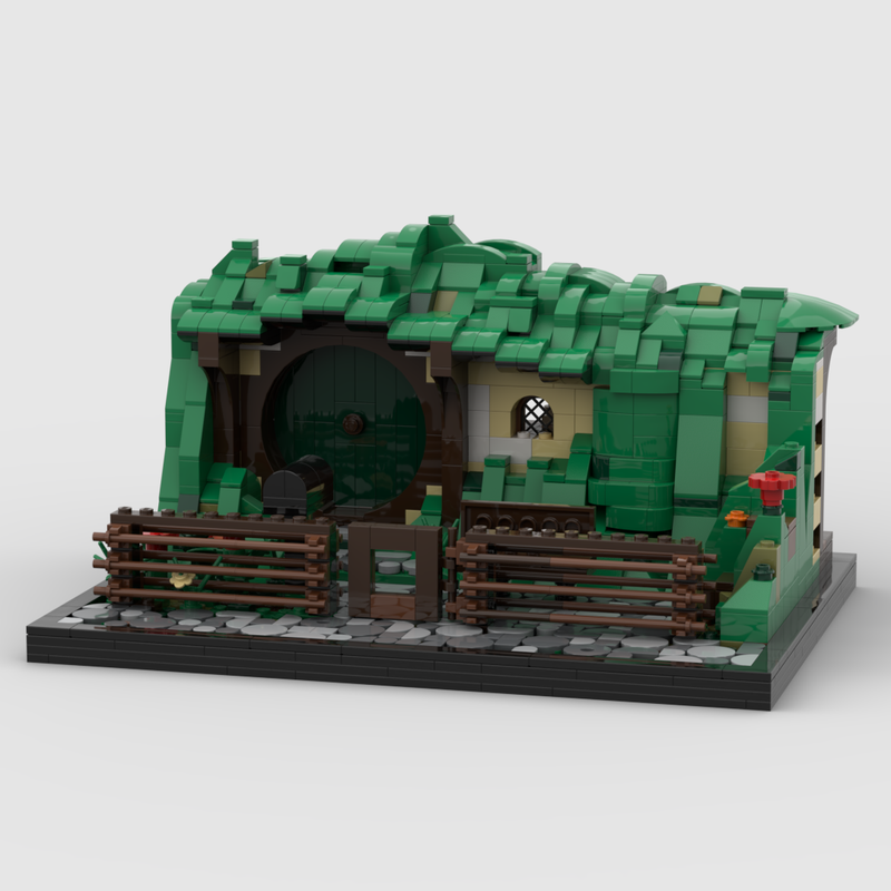 Lego Diorama Bilbo meets Gandalf in Bag end