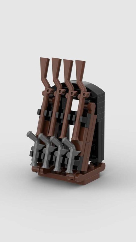 Lego weapon rack
