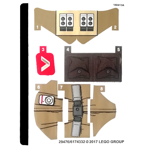 Lego Sticker Sheet for Set 75525-1 / [No Color/Any Color]