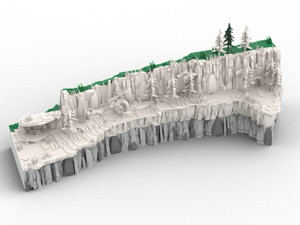 Lego Cliff Section 1 - BoTW The Great Plateau Module III